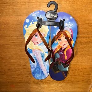 New Disney Frozen Flip Flops size 9 - 10” long